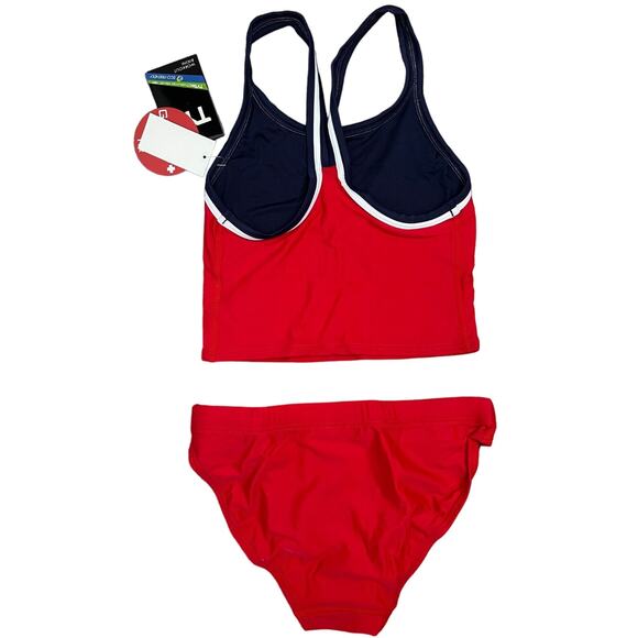 TYR Women TYReco GUARD DimaxFit TWO Piece Tankini SwimSuit - RED Size XXS $65 - Picture 2 of 6